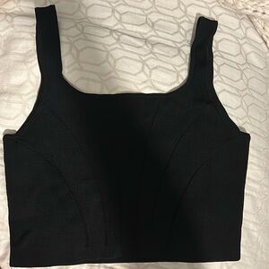Black Good American Crop Top
